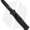 AKC 777 Blackfinger OTF Automatic Knife Black (3.375" Black Flat) -Italian Blade Shop blackfinger black black flat