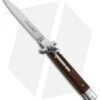 AKC Leverletto 9" Lever Lock Automatic Italian Knife Cocobolo (4" Satin) -Italian Blade Shop large leverletto cocobolo