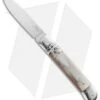 AKC Classic 8" Lever Lock Automatic Italian Knife Honey Horn (3.2" Polish Flat) -Italian Blade Shop leverlock 8 honey horn akc